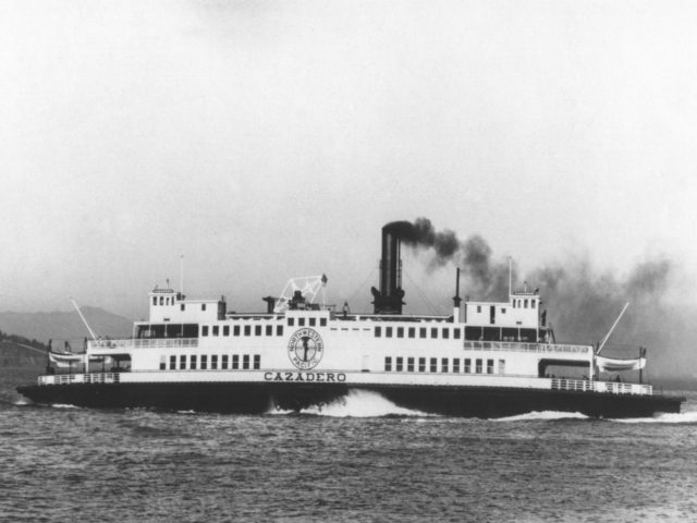 Northwestern Pacific ferry Cazadero crossing San Francisco Bay